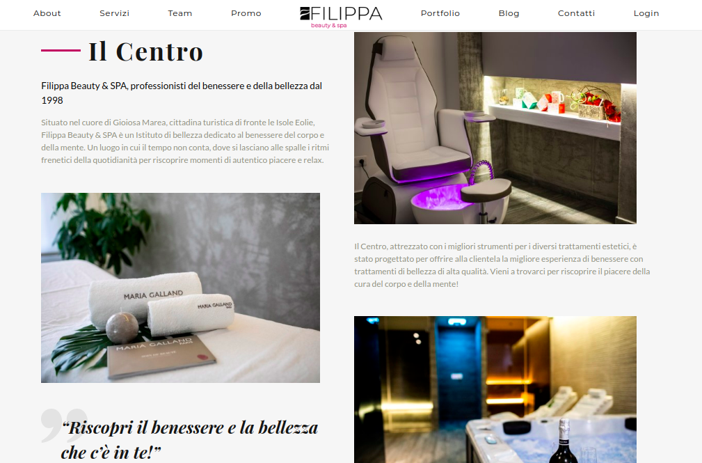 Portale Web Filippa Beauty & SPA